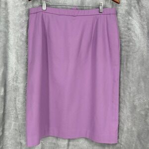 Pendleton Lilac Wool Pencil Skirt Womens Size 18 Knee Length Purple Office